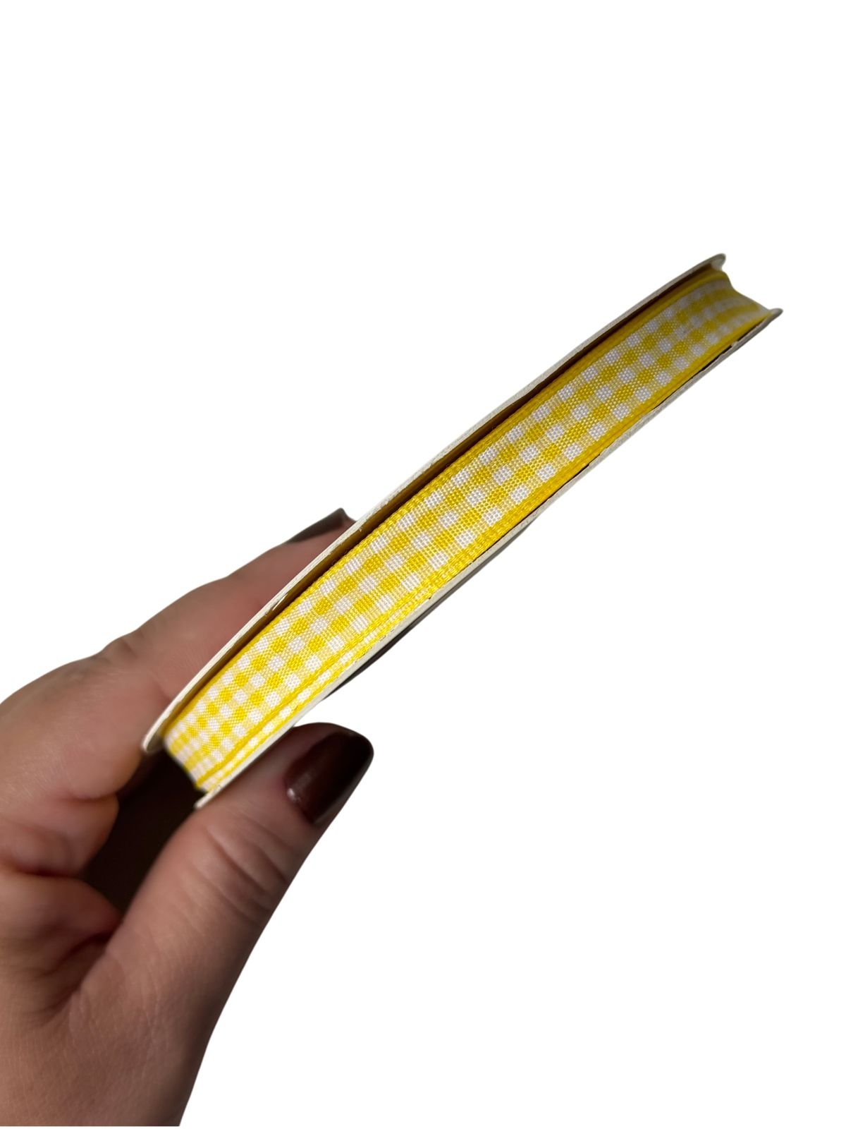 Fita xadrez 10mm amarelo
