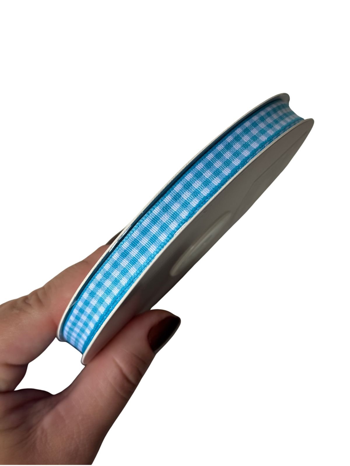 Fita xadrez 10mm azul turquesa