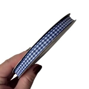 Fita xadrez 10mm azul marinho - Imagem 1