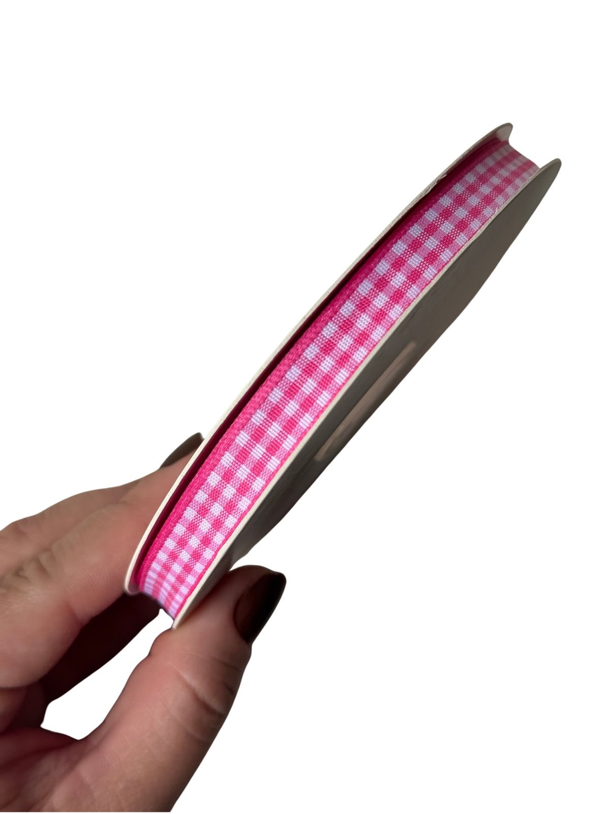 Fita xadrez 10mm rosa pink