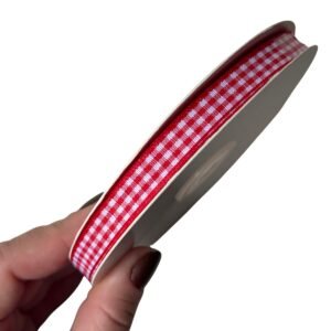 Fita xadrez 10mm vermelho - Imagem 1