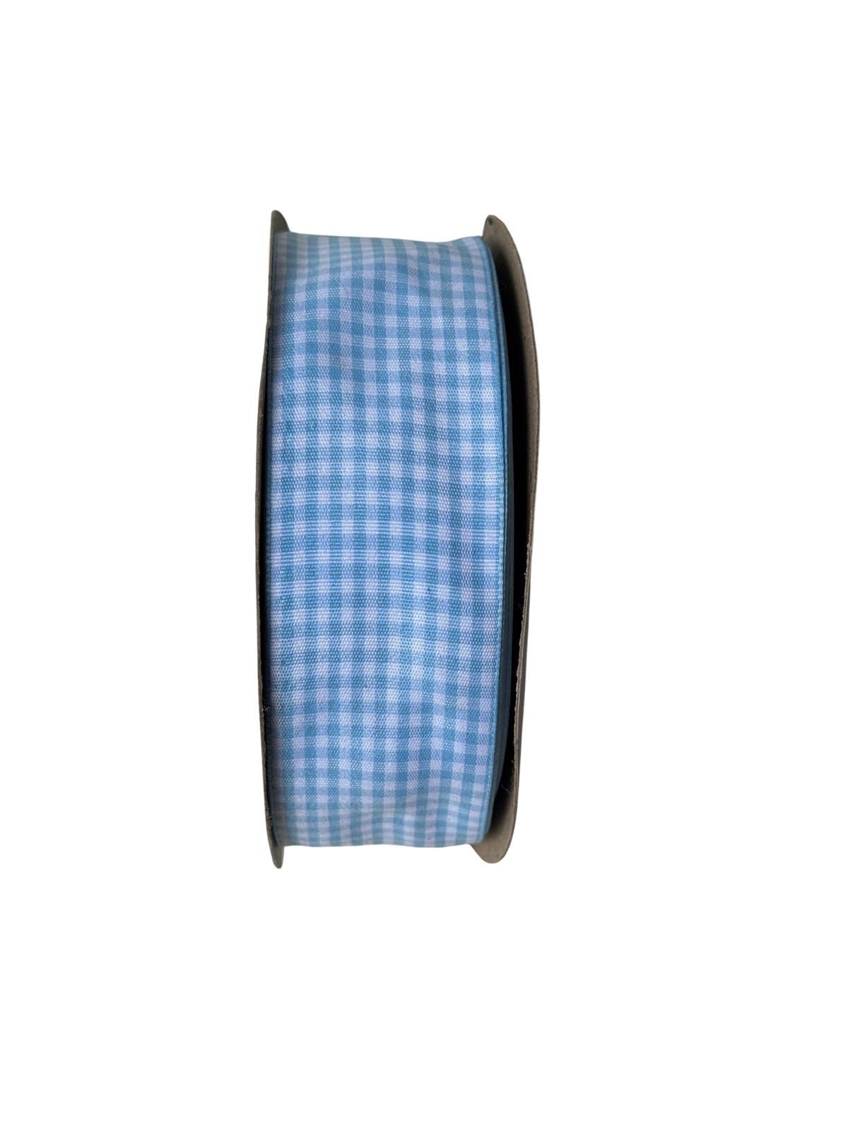 Fita xadrez 38mm azul bebê