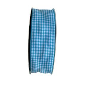 Fita xadrez 38mm azul turquesa - Imagem 1