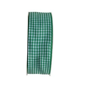Fita xadrez 38mm verde folha - Imagem 1