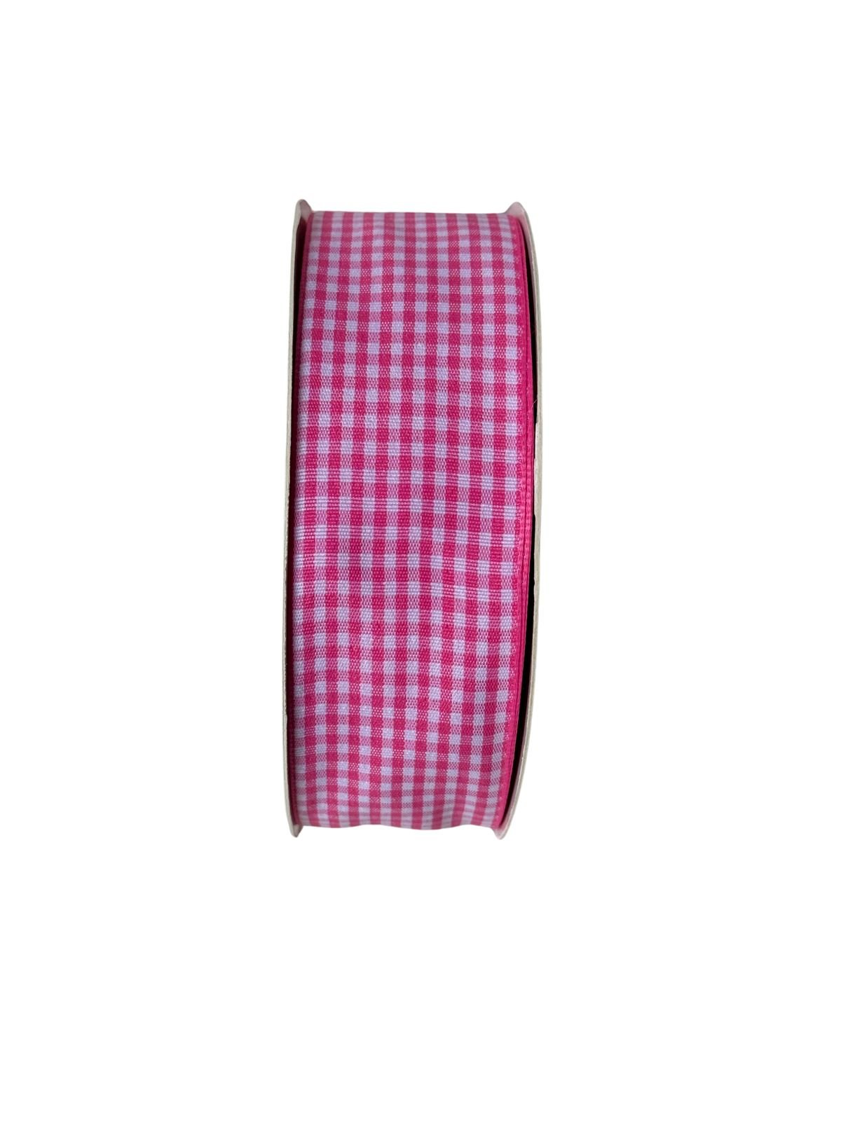 Fita xadrez 38mm rosa pink
