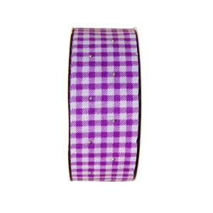 Fita xadrez dupla face ponto de luz roxo - Imagem 1