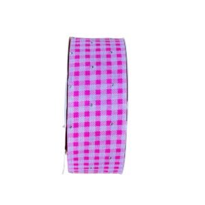 Fita xadrez dupla face ponto de luz rosa pink - Imagem 1