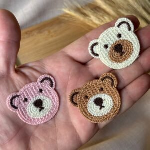 Aplique urso de crochê 4,5cm (1 und) - Imagem 2