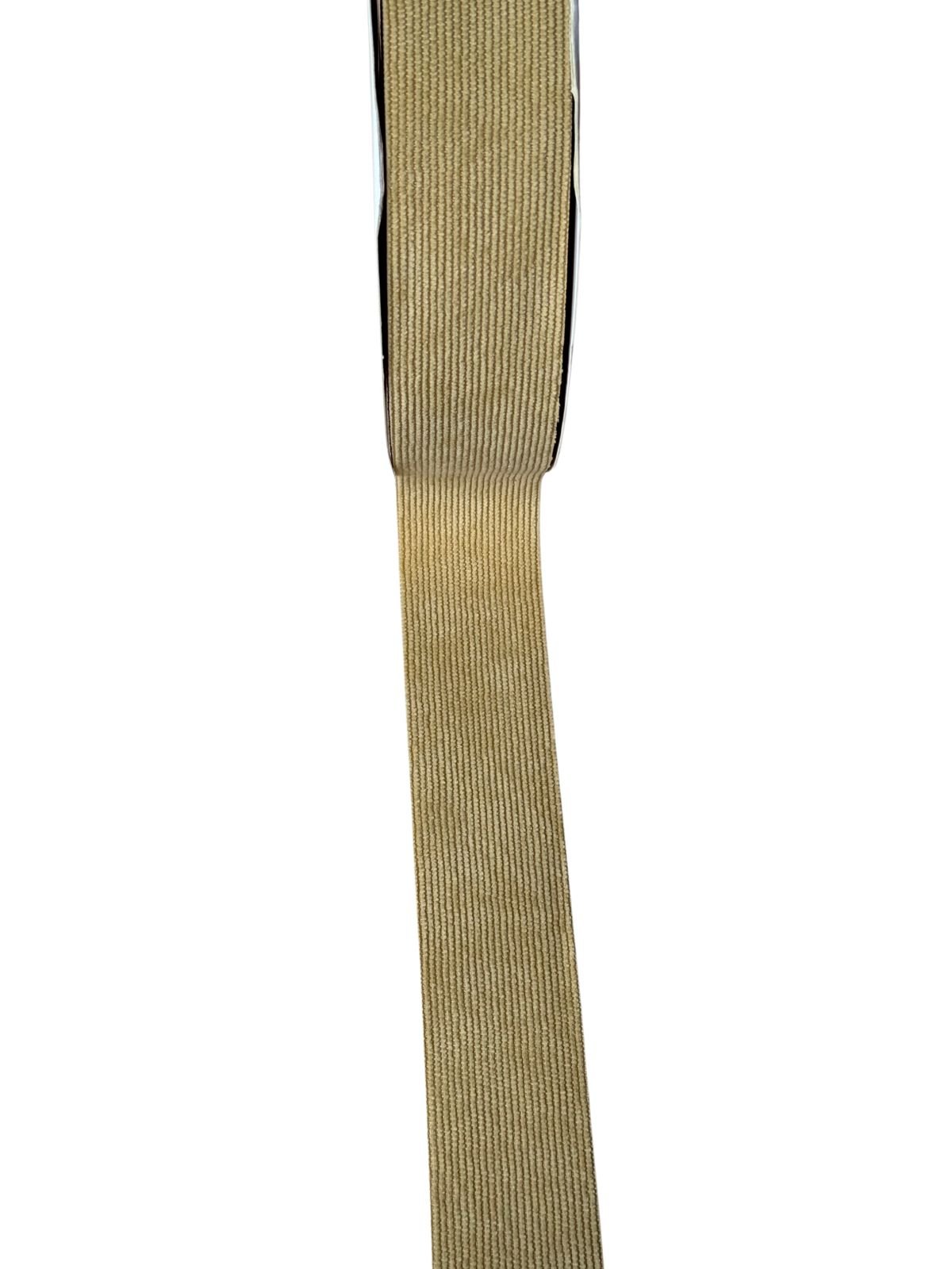 Fita veludo cotelê dourado 38mm