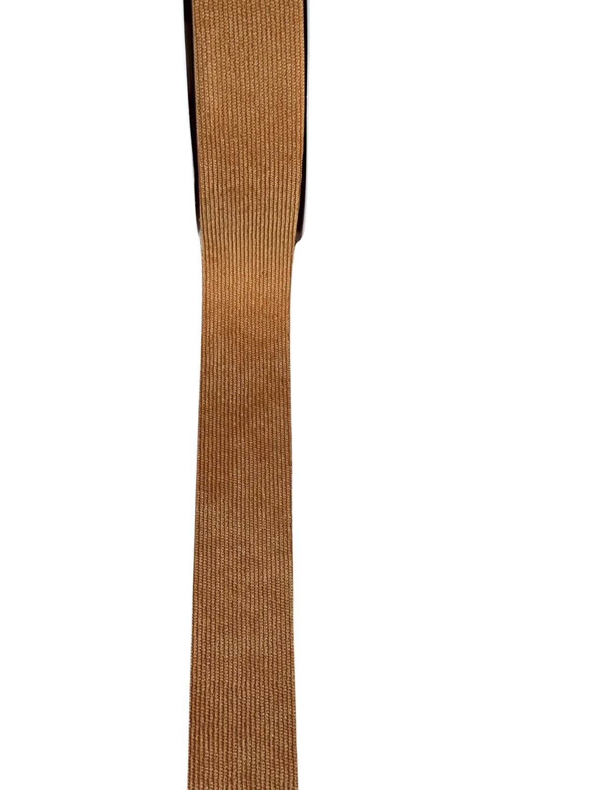 Fita veludo cotelê caramelo 38mm