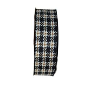 Fita importada tweed xadrez preto 38mm - Imagem 1