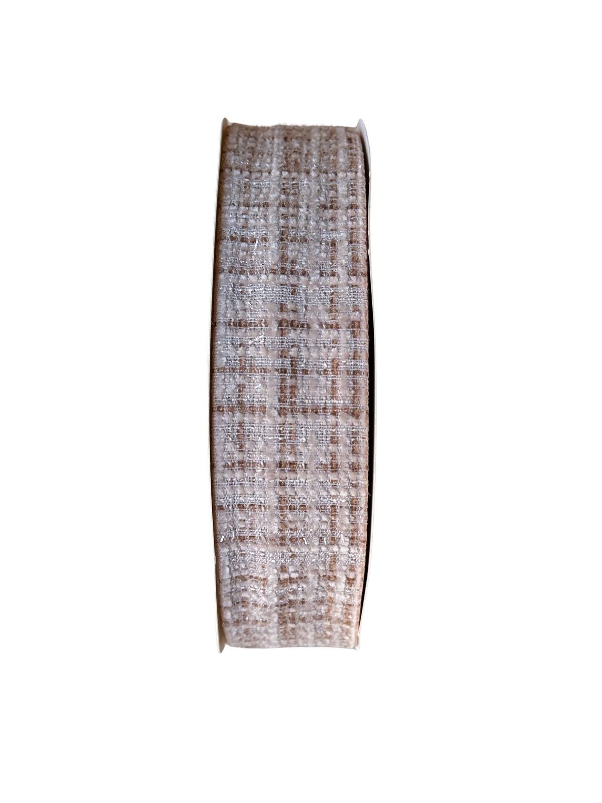 Fita importada tweed nude 38mm