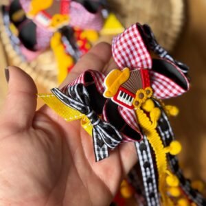 Kit parzinho de laço junino Sanfona - Imagem 3