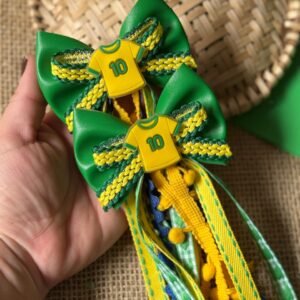 Kit parzinho de laço junino da copa Camisa 10 do Brasil - Imagem 2