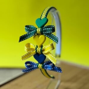 Kit tiara da copa corações com laços - Imagem 2