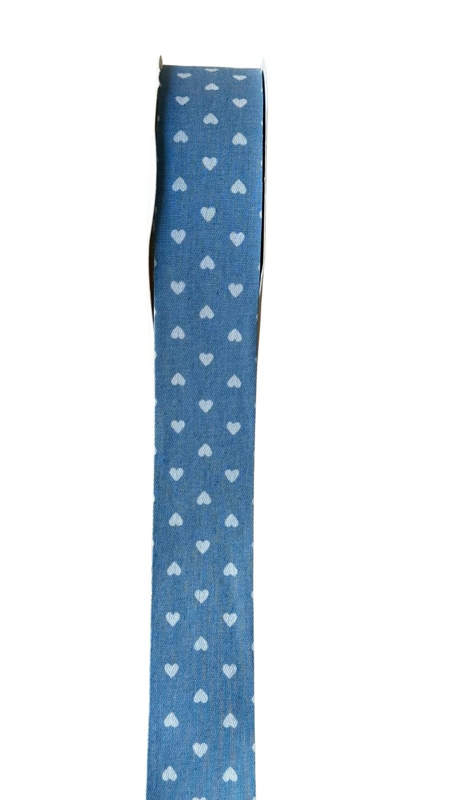 Fita jeans com corações 38mm