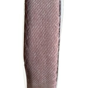 Fita tweed com borda ondulada de pelinho rosé 38mm - Imagem 1