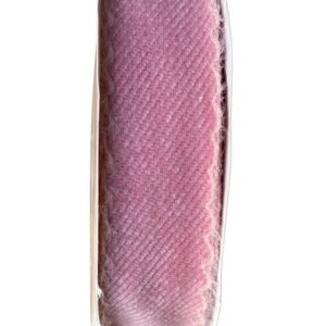 Fita tweed com borda ondulada de pelinho rosa médio 38mm - Imagem 1