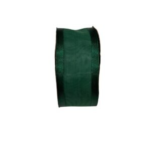 Fita organza com borda cetim Verde 38mm - Imagem 1