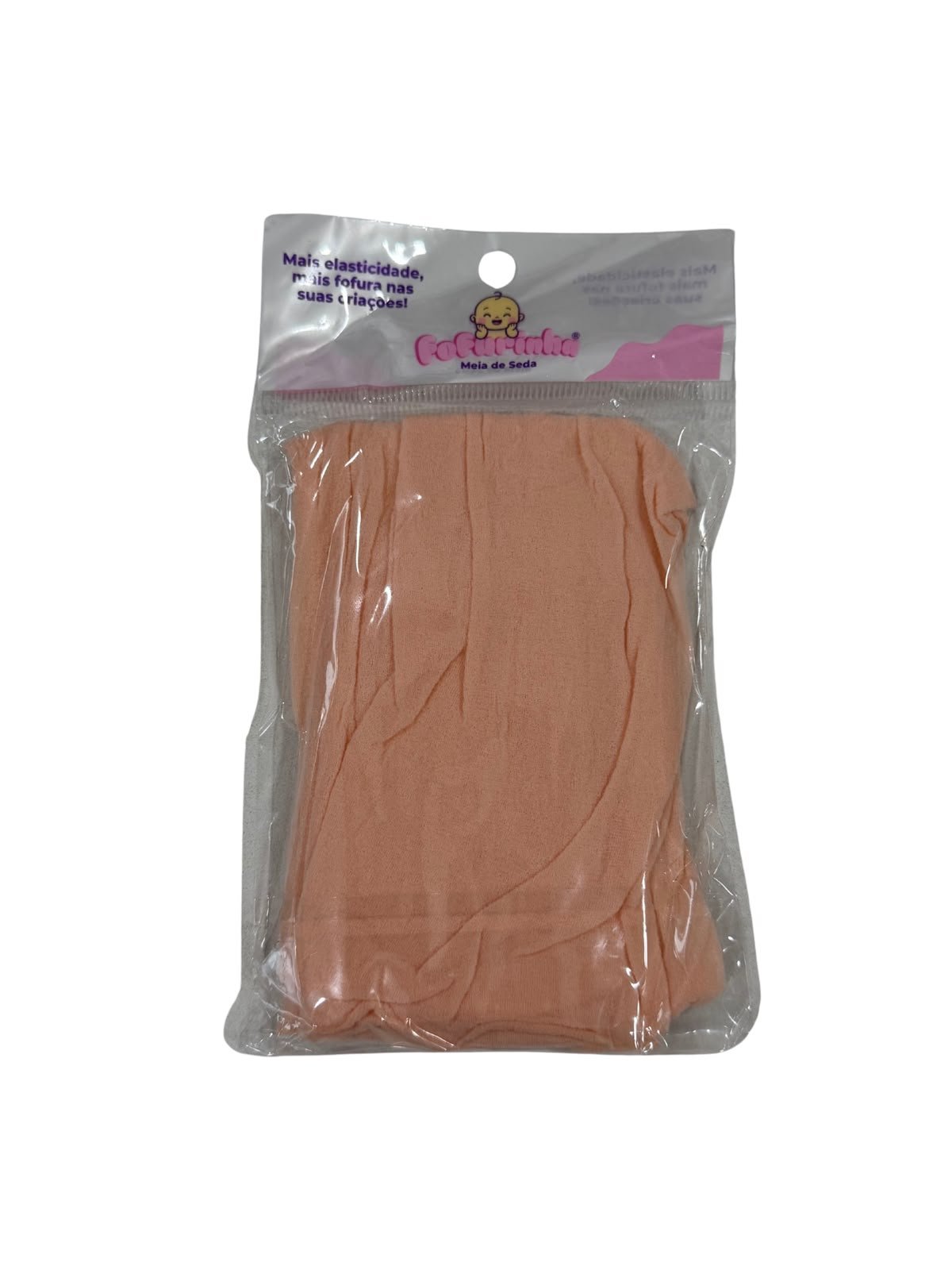 Meia de seda Fofurinha Salmão