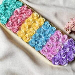 Flor rosa de cetim (1 und) - Imagem 3