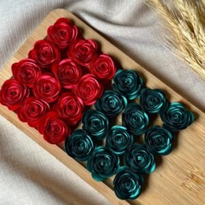 Flor rosa de cetim (1 und) - Imagem 5
