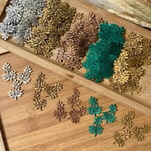 Folhagem 5 folhas de lonita 3cm (4 und)