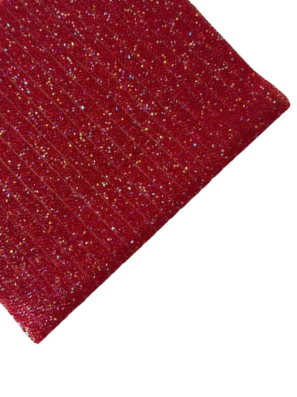 Manta de strass Vermelho 1x40cm
