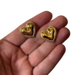 Chaton ABS coração com borda detalhada
