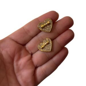 Chaton ABS coração com laço e strass